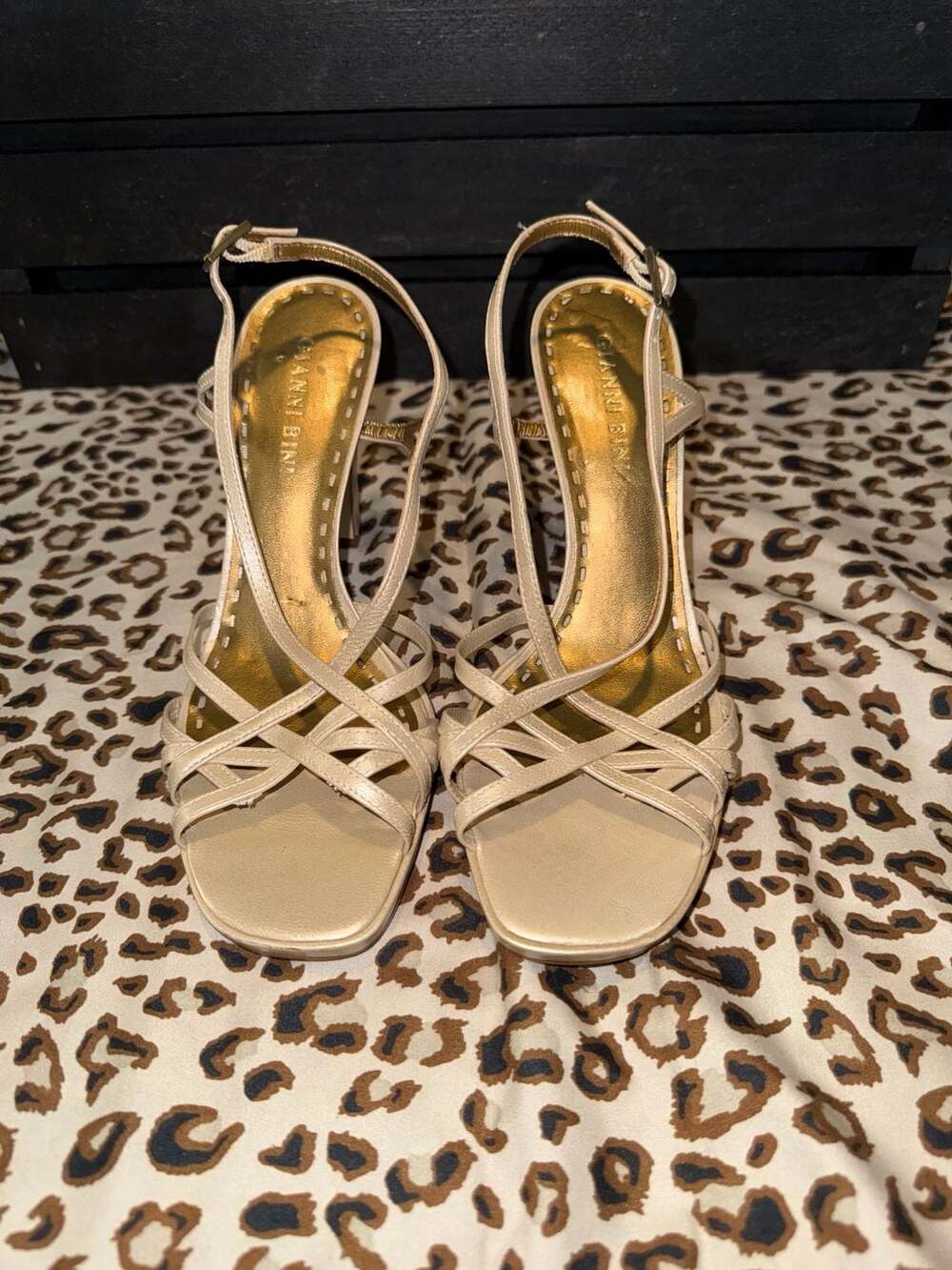 Gianni Bini Cream Strappy Heels